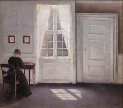 Interno in Strandgade, luce solare sul pavimento, 1901 da Vilhelm Hammershøi