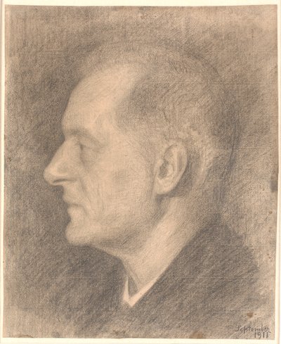 Ritratto di Alfred Bramsen, profilo ecc. da Vilhelm Hammershøi
