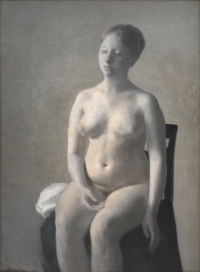 Nudo femminile seduto da Vilhelm Hammershøi