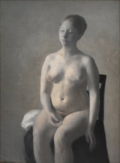 Nudo femminile seduto, 1889 da Vilhelm Hammershøi