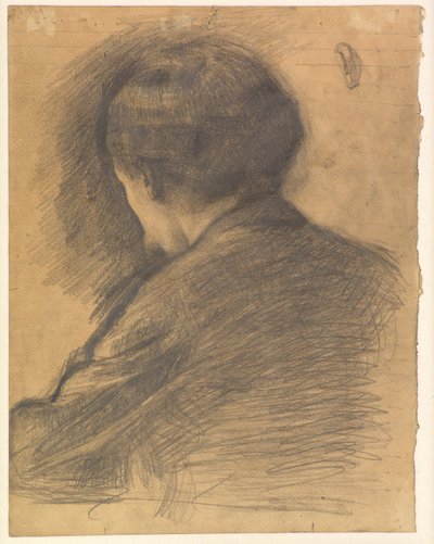 Autoritratto visto da dietro da Vilhelm Hammershøi