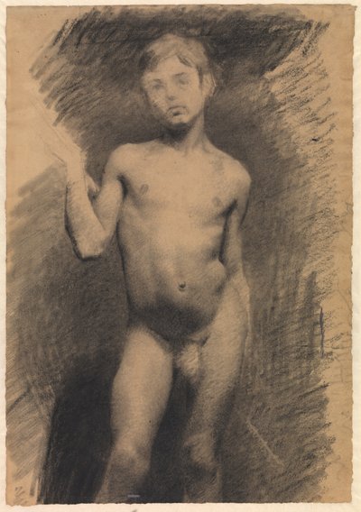 Ragazzo nudo in piedi. Studio di modello da Vilhelm Hammershøi