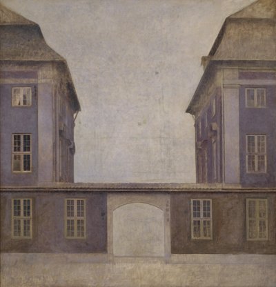 Gli edifici della Compagnia Asiatica, visti da St. Annæ Street, Copenaghen da Vilhelm Hammershøi