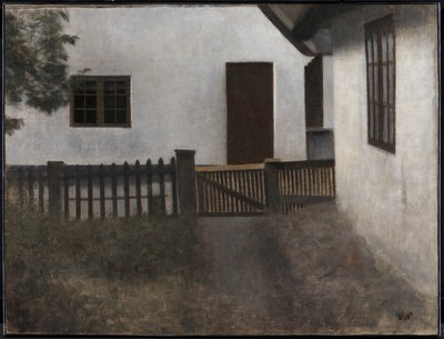 Facciate delle case. Frederiksværk. Estate. da Vilhelm Hammershøi