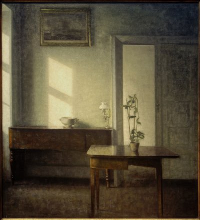 Interno con pianta in vaso da Vilhelm Hammershoi