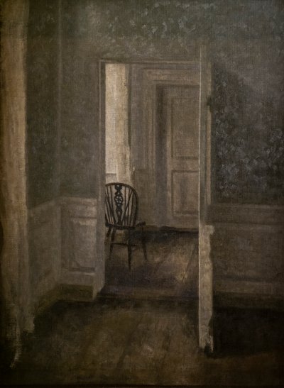 Interno con sedia Windsor da Vilhelm Hammershoi