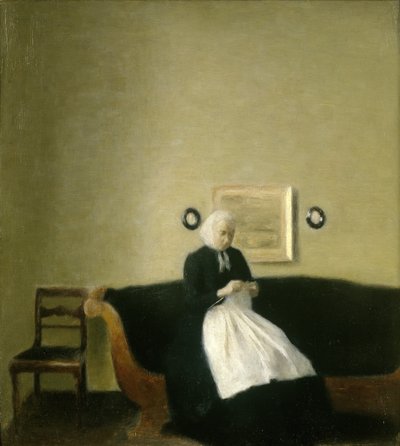 Interno con la madre dell