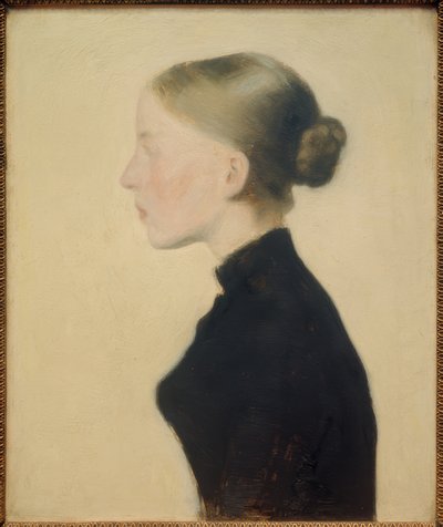 Giovane ragazza malata da Vilhelm Hammershoi