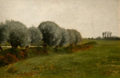 Paesaggio con una fila di alberi da Vilhelm Hammershoi