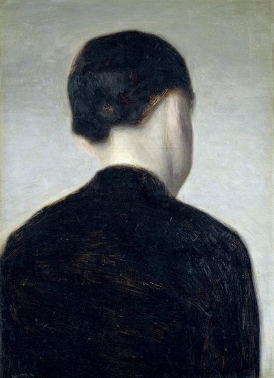 Figura Seduta, Vista da Dietro (Anna Hammershoi) 1884 da Vilhelm Hammershoi