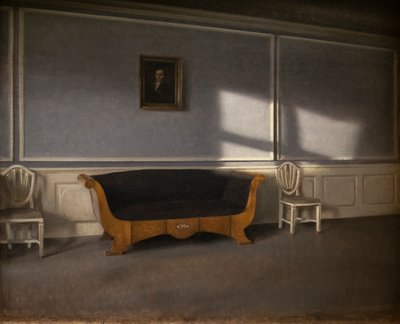 Raggi di sole nel soggiorno, III da Vilhelm Hammershoi
