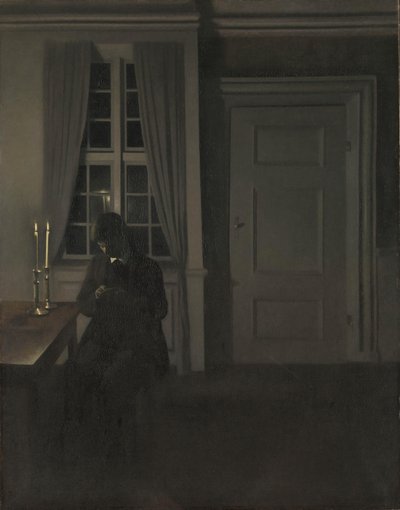 Il collezionista di monete, 1904 da Vilhelm Hammershoi