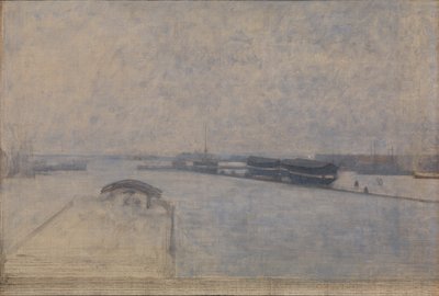 Vista da Kvæsthusgade sul porto di Copenaghen da Vilhelm Hammershoi