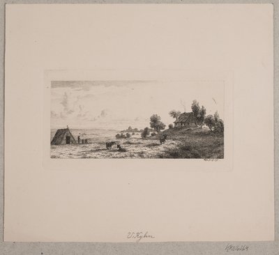 Paesaggio con una casa colonica e una capanna da Vilhelm Kyhn