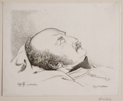 Olaf Rye come cadavere da Vilhelm Kyhn