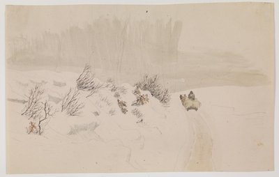 Paesaggio invernale con slitta da Vilhelm Kyhn