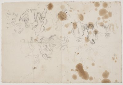 Foglio con varie composizioni e studi di figure da Vilhelm Lundstrøm