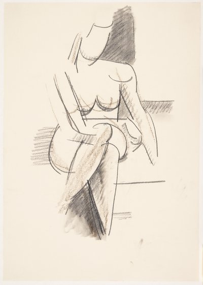 Modello femminile seduto, visto di fronte da Vilhelm Lundstrøm