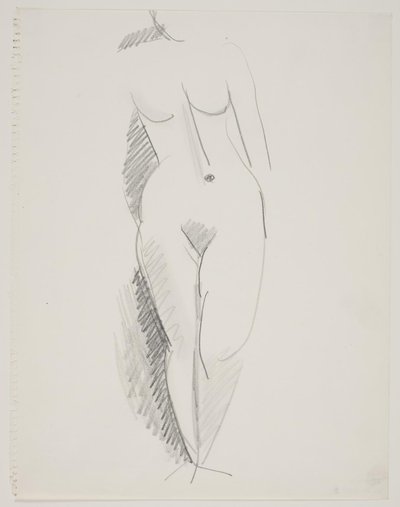Modello femminile in piedi da Vilhelm Lundstrøm