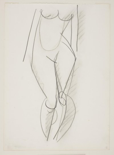 Donna nuda in piedi vista di fronte da Vilhelm Lundstrøm