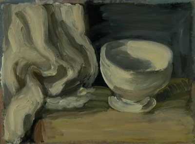 Natura morta con panno e ciotola da Vilhelm Lundstrøm