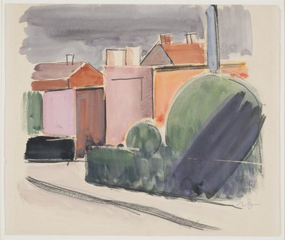 Strada con case da Vilhelm Lundstrøm