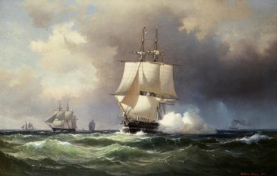 Veliero in alto mare da Vilhelm Melbye