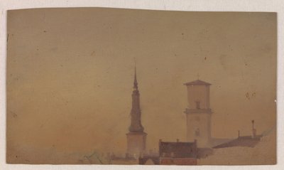 Studio delle guglie della chiesa di Petri e della cattedrale di Nostra Signora da Vilhelm Petersen