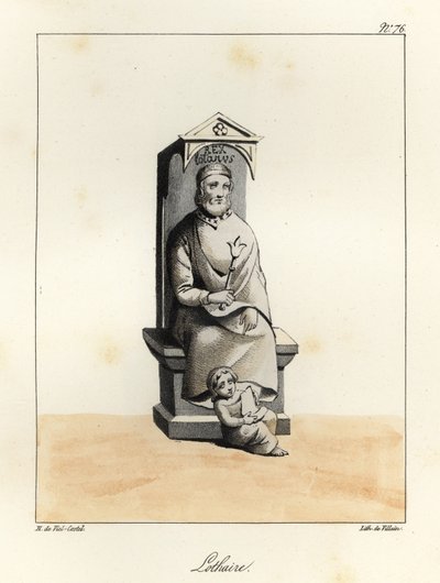 Statua di Lotario I, imperatore carolingio, Re d