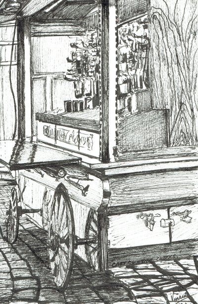 Carrello fuori Cheers Bar Boston USA, 2003 da Vincent Alexander Booth