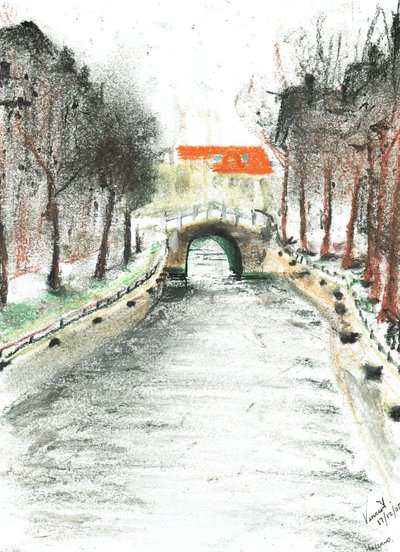 Veduta del canale in Olanda da Vincent Alexander Booth