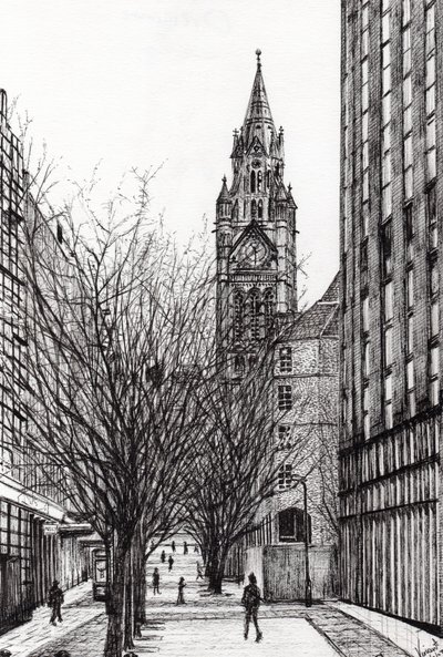 Municipio di Manchester da Deansgate, 2007 da Vincent Alexander Booth