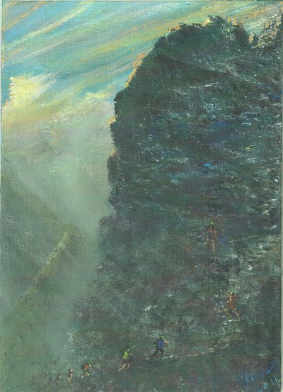 Ascesa rocciosa su montagna da Vincent Alexander Booth