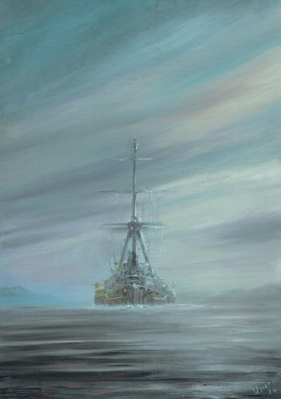 SMS Derfflinger Scapa Flow 1919, 2016 da Vincent Alexander Booth