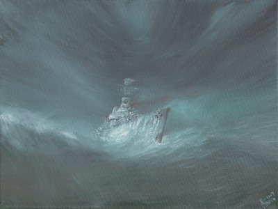 USS Warrington persa nell