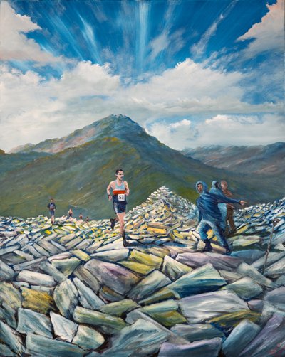 Young Andy and the Billies, 2024 (olio su tela) da Vincent Alexander Booth