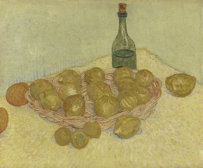 Cesto di Limoni e Bottiglia, 1888 da Vincent van Gogh