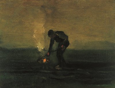 Contadino che brucia erbacce da Vincent van Gogh