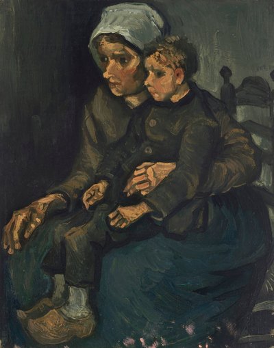 Contadina con bambino in grembo da Vincent van Gogh
