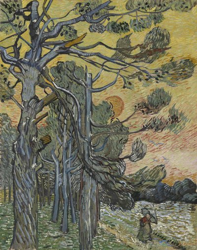 Pini al tramonto, 1889 da Vincent van Gogh