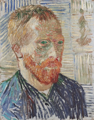 Autoritratto con stampa giapponese, 1887 da Vincent van Gogh