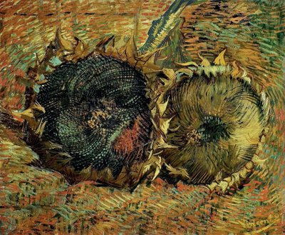 Due girasoli tagliati, 1887 da Vincent van Gogh