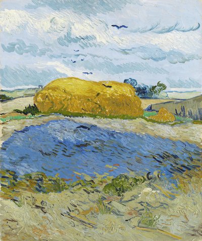 Mucchio di grano sotto un cielo nuvoloso, Auvers-sur-Oise, 1889 da Vincent van Gogh