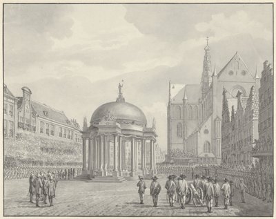 Il giuramento del Regolamento del Governo sulla Piazza Grande di Haarlem, 5 settembre 1787 da Vincent Jansz. van der Vinne