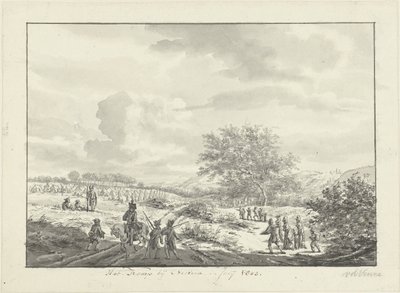 Campo militare nelle dune vicino a Overveen nel luglio 1803 da Vincent Jansz. van der Vinne