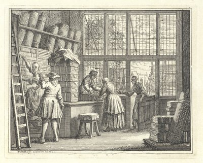 Interno di un negozio di tessuti da Vincent Laurensz. van der Vinne (II)