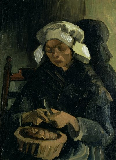 Un Contadino di Neunen che Sbuccia Patate, 1885 da Vincent van Gogh