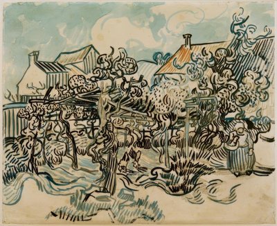 Vecchio vigneto con contadina da Vincent van Gogh