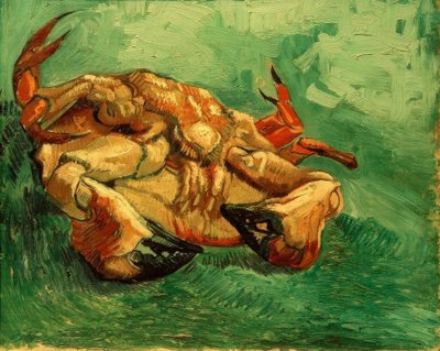 Granchio sdraiato sulla schiena da Vincent van Gogh