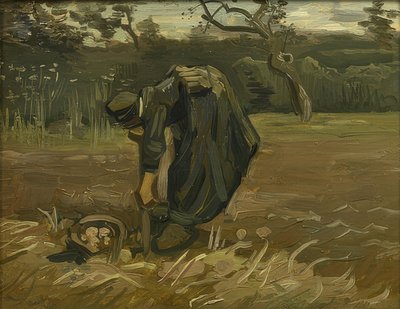 Contadina alla raccolta delle patate da Vincent van Gogh